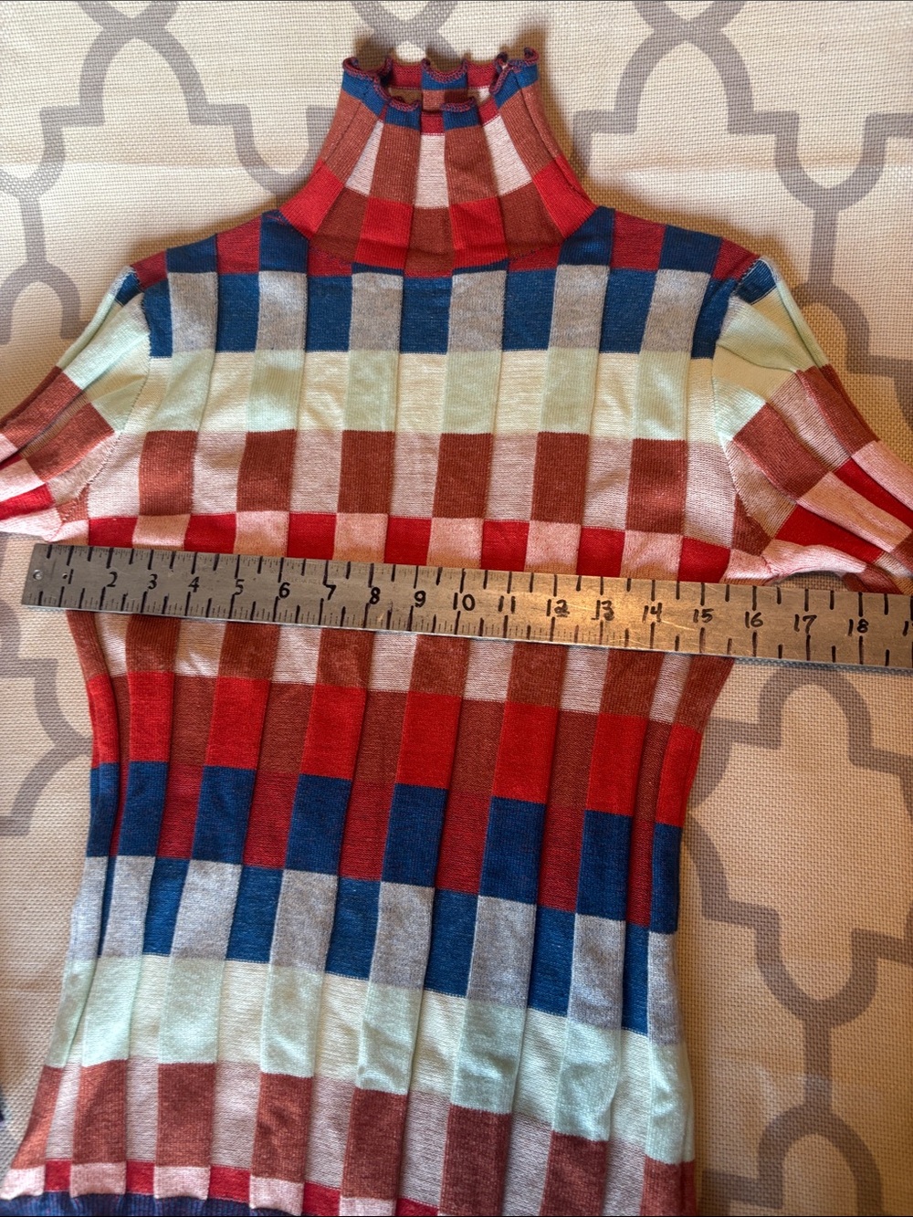 Colorblock Ribbed Turtleneck Sweater - Multicolor - Picture 4 of 10